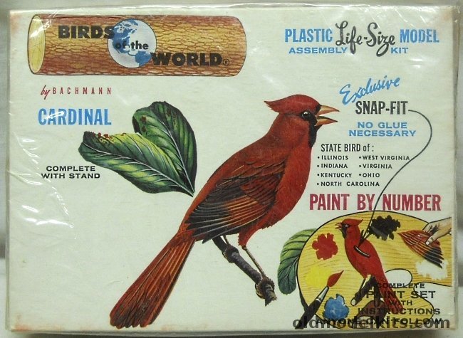 Bachmann 1/1 Birds of the World Cardinal, 9007-100 plastic model kit